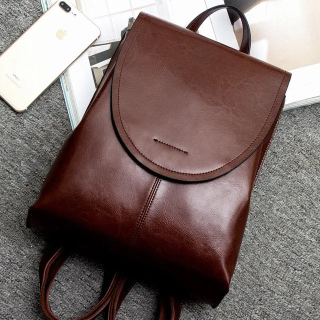 Chic CityStyle Women's Leather Backpack - Fashionable, Versatile, and Built to Last